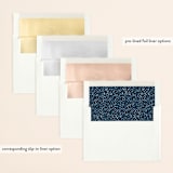 "Midnight Snowfall" - Wedding Invitations in Navy by Alethea and Ruth - Envelope Liner Options
