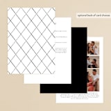 "Composure" - Wedding Invitations in Tuxedo by Jackie Mangiolino - Back of Card