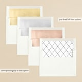 "Composure" - Wedding Invitations in Tuxedo by Jackie Mangiolino - Envelope Liner Options