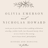 "Leafy Branch" - Wedding Invitations in Latte by Katherine Moynagh - Close-Up