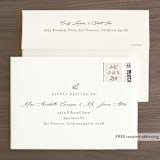 "Leafy Branch" - Wedding Invitations in Latte by Katherine Moynagh - FREE Recipient Addressing