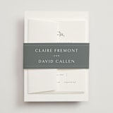 "Sketch" - Wedding Invitations in Cloud by Sara Hicks Malone - Assembled with Belly Band