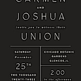 "Harmony" - Wedding Invitations in Noir by Nazia Hyder - Close-Up