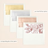 "Harmony" - Wedding Invitations in Noir by Nazia Hyder - Envelope Liner Options