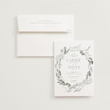 "Amorino" - Wedding Invitations in Sage by Petra Kern - Invitation with Envelope
