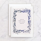 "Love Remains" - Single Greeting Cards in Navy by Haley Warner - Front