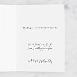 "Love Remains" - Single Greeting Cards in Navy by Haley Warner - Customizable Interior Example