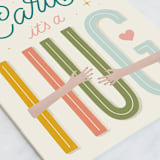"a Hug for You" - Single Greeting Cards in Tangerine by Everyday Hooray - Close-Up