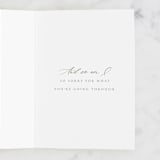 "In The Darkness" - Single Greeting Cards in Baby Blue by Jackie Mangiolino - Interior