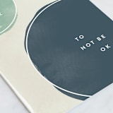 "Not Ok" - Single Greeting Cards in Ocean by Robert and Stella - Close-Up