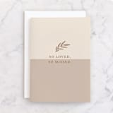 "So Loved" - Single Greeting Cards in Beige by Olivia Raufman - Front