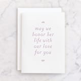 "HONOR" - Single Greeting Cards in Pearl by Sara Hicks Malone - Front