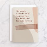 "No Words" - Single Greeting Cards in Cream by Creo Study - Front