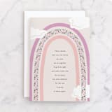 "Rainbow" - Single Greeting Cards in Faded Rose by letterfix - Front