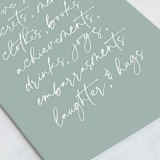 "Shared Lives" - Single Greeting Cards in Sage by Amy Payne - Close-Up