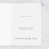 "Not Diminished" - Single Greeting Cards in Sea by Lissabeth Anglin - Customizable Interior Example