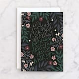 "Here with you florals" - Single Greeting Cards in Midnight by Alethea and Ruth - Front