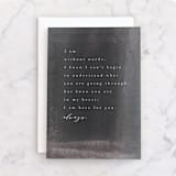 "Here for you Always" - Single Greeting Cards in Charcoal by AK Graphics - Front