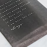 "Here for you Always" - Single Greeting Cards in Charcoal by AK Graphics - Close-Up