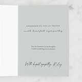 "Modern Sympathy" - Single Greeting Cards in Slate by Courtney Crane - Customizable Interior Example