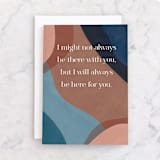 "Here for you" - Single Greeting Cards in Copper by Pixel and Hank - Front