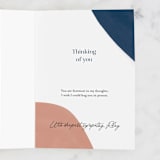 "Here for you" - Single Greeting Cards in Copper by Pixel and Hank - Customizable Interior Example