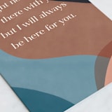 "Here for you" - Single Greeting Cards in Copper by Pixel and Hank - Close-Up