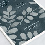 "Only Love" - Single Greeting Cards in Midnight by Robert and Stella - Close-Up
