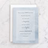 "Remembered" - Single Greeting Cards in Baby Blue by Debb W - Front
