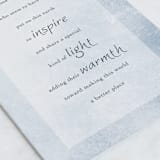 "Remembered" - Single Greeting Cards in Baby Blue by Debb W - Close-Up