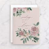 "Sending Flowers" - Single Greeting Cards in Rose by Everett Paper Goods - Front