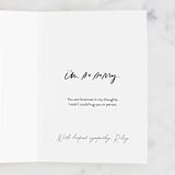 "Holding You Close" - Single Greeting Cards in Midnight by Chelsea Petaja - Customizable Interior Example
