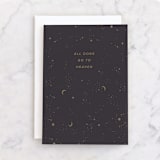 "All Dogs Go To Heaven" - Single Greeting Cards in Blackberry by Ellen Schlegelmilch - Front