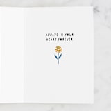 "Scandi Dove" - Single Greeting Cards in Navy by Nam Bourassa - Interior