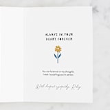 "Scandi Dove" - Single Greeting Cards in Navy by Nam Bourassa - Customizable Interior Example
