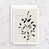 "Blanc" - Single Greeting Cards in Taupe by chocomocacino - Front