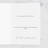 "Words Simply Fail" - Single Greeting Cards in Ocean by Courtney Crane - Customizable Interior Example