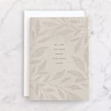 "Sympathy and Loss" - Single Greeting Cards in Taupe by Michelle Taylor - Front