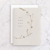 "here always" - Single Greeting Cards in Champagne by Amy Kross - Front