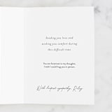 "here always" - Single Greeting Cards in Champagne by Amy Kross - Customizable Interior Example