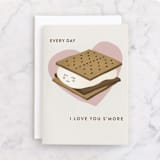 "S'more" - Single Greeting Cards in Mocha by Leanne Friedberg - Front
