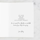 "Love that grows" - Single Greeting Cards in Tomato by Ilze Lucero - Customizable Interior Example