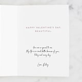 "Heart Goes Bloom" - Single Greeting Cards in Lilac by Leah Bisch - Customizable Interior Example