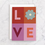 "Flower Power" - Single Greeting Cards in Candy by Morgan Kendall - Front