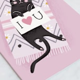 "Purrfect" - Single Greeting Cards in Cupcake by Juliana Zimmermann - Close-Up