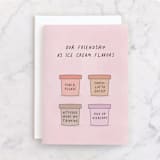 "Friendship Flavors" - Single Greeting Cards in Petal by Shannon Kohn - Front
