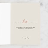 "North" - Single Greeting Cards in Tangerine by Gwen Bedat - Customizable Interior Example