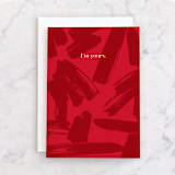 "I'm yours." - Single Greeting Cards in Cardinal by Hudson meet Rose - Front