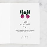 "Heart Beet" - Single Greeting Cards in Mint by Cindy Chu - Customizable Interior Example