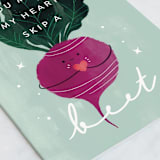 "Heart Beet" - Single Greeting Cards in Mint by Cindy Chu - Close-Up